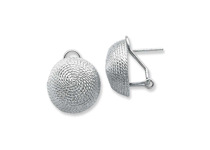 Rhodium Plated | Clip Earrings